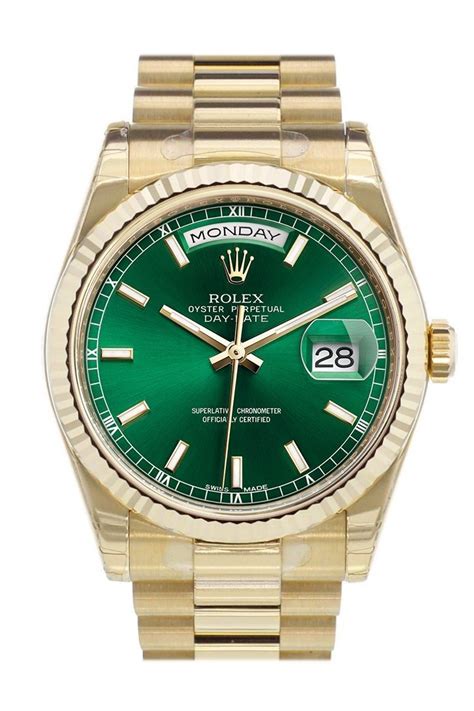 rolex president dials|rolex gold green dial.